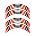 StickerBao Orange Universal 17 inch Motorcycle R01B Rush Standard Edge Rim Sticker Check Rim Wheel Decal  For Aprilia