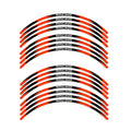 StickerBao Orange Universal 17 inch Motorcycle R01B Rush Standard Edge Rim Sticker Check Rim Wheel Decal For For MV Agusta