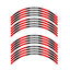 StickerBao Red Universal 17 inch Motorcycle R01B Rush Standard Edge Rim Sticker Check Rim Wheel Decal For For MV Agusta