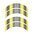 StickerBao Yellow 17 inch R01B Rush Standard Edge Rim Sticker Universal Motorcycle Wheel Stripe Decal For Honda