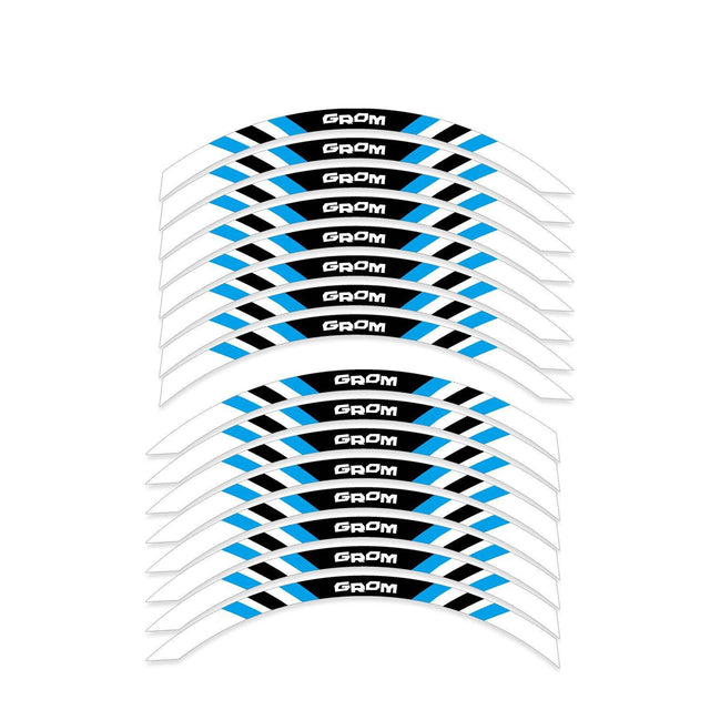 For Honda GROM Logo MSX125 STRIPE 08 12 inch  Rim Wheel Stickers SS08W Rim Edge Tapes.
