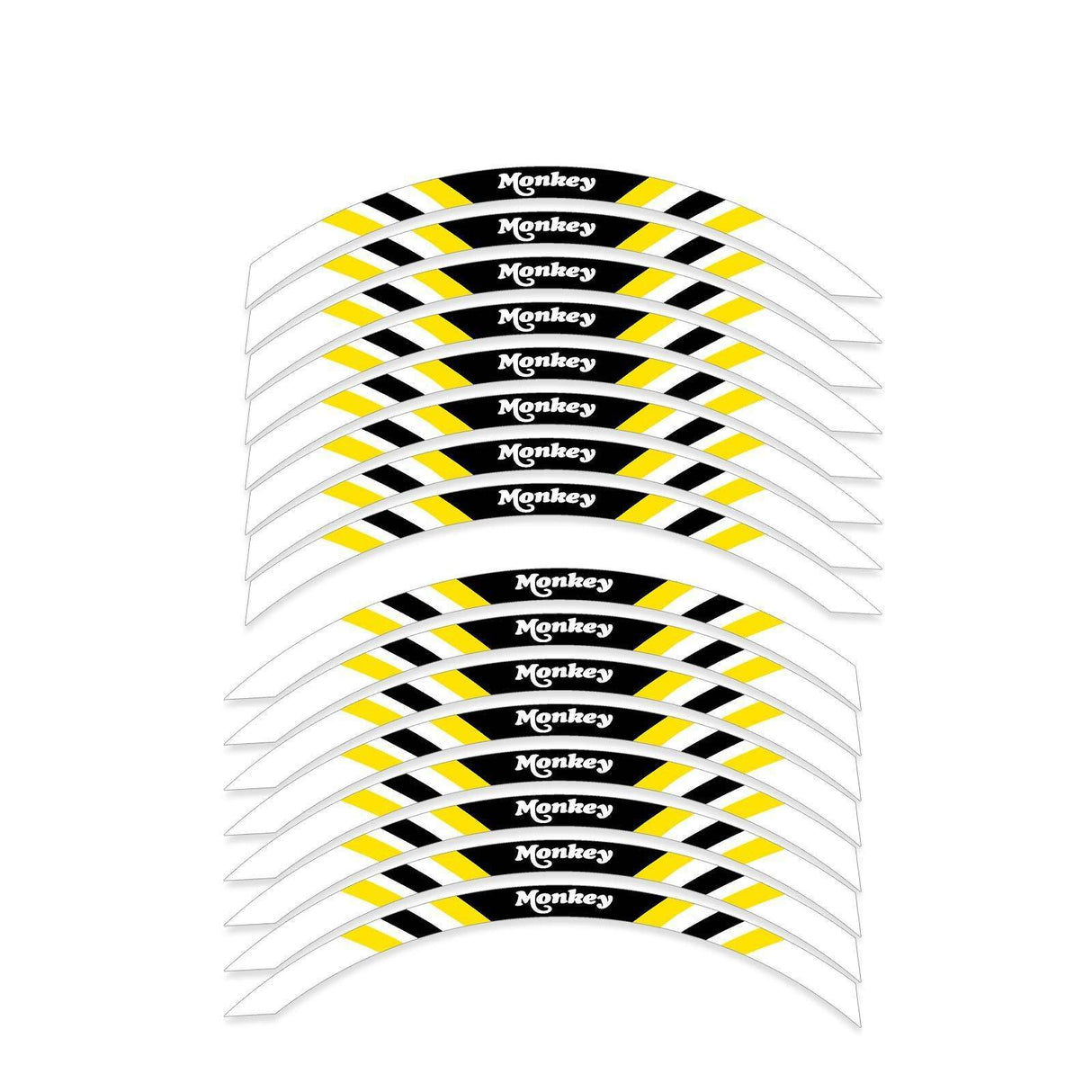 For Honda MONKEY Logo Z125M STRIPE 08 12 inch  Rim Wheel Stickers SS08W Rim Edge Tapes.