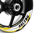 StickerBao Yellow J01W Advanced 2-Piece Rim Sticker Universal Motorcycle 17 inch Rim Wheel Decal For Yamaha