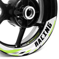 StickerBao Light Green 17 inch J02W Advanced 2-Piece Rim Sticker Universal Motorcycle Rim Wheel Decal For Honda