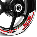 StickerBao Red Universal 17 inch Motorcycle J03W Advanced 2-Piece Rim Sticker Rim Wheel Decal  For Aprilia