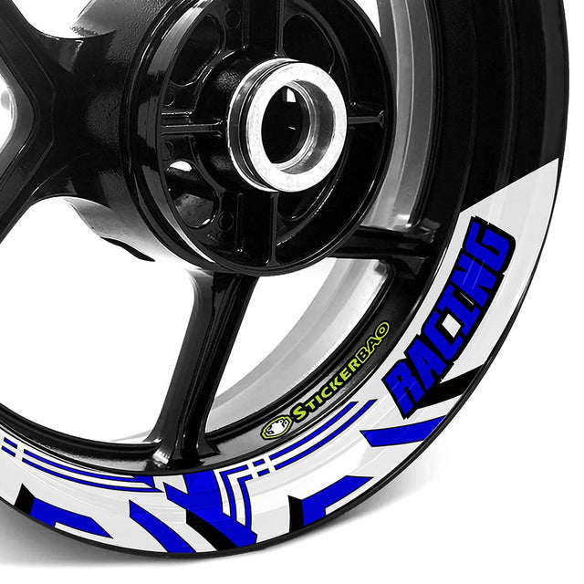 StickerBao Blue Universal 17 inch Motorcycle J04W Advanced 2-Piece Rim Sticker Rim Wheel Decal  For Ducati