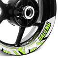 StickerBao Light Green J04W Advanced 2-Piece Rim Sticker Universal Motorcycle 17 inch Rim Wheel Decal For Honda