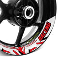 StickerBao Red Universal 17 inch Motorcycle J04W Advanced 2-Piece Rim Sticker Rim Wheel Decal  For Aprilia