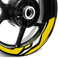 StickerBao Yellow 17 inch J06W Advanced 2-Piece Rim Sticker Universal Motorcycle Rim Wheel Decal For Honda