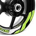 StickerBao Light Green 17 inch J07W Advanced 2-Piece Rim Sticker Universal Motorcycle Rim Wheel Decal For Honda