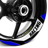 StickerBao Blue Universal 17 inch Motorcycle J10W Advanced 2-Piece Rim Sticker Inner Edge Wheel Decal For Honda