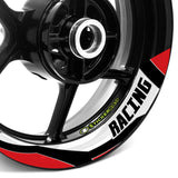 StickerBao Red J10W Advanced 2-Piece Rim Sticker Universal Motorcycle 17 inch Inner Edge Wheel Decal For Aprilia