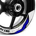 StickerBao Blue Universal 17 inch Motorcycle J11W Advanced 2-Piece Rim Sticker Rim Wheel Decal  For Aprilia