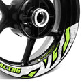 StickerBao Light Green 17 inch J12W Advanced 2-Piece Rim Sticker Universal Motorcycle Rim Wheel Decal For Kawasaki