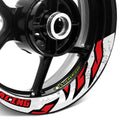 StickerBao Red Universal 17 inch Motorcycle J12W Advanced 2-Piece Rim Sticker Rim Wheel Decal  For Aprilia