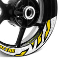 StickerBao Yellow 17 inch J12W Advanced 2-Piece Rim Sticker Universal Motorcycle Rim Wheel Decal For Kawasaki