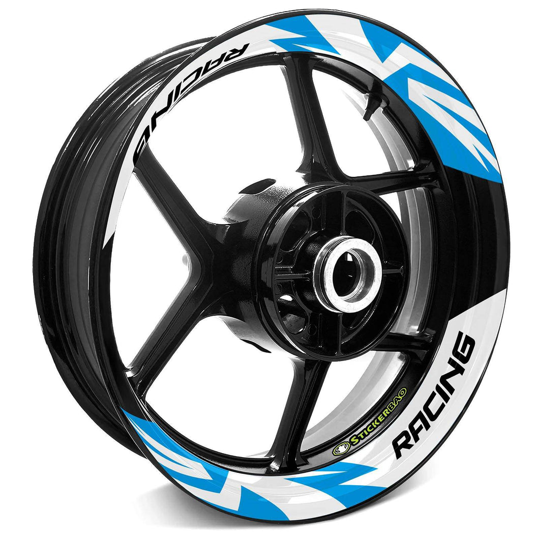17'' Rim Wheel Stickers S09W 2-Piece Decal |  For Yamaha FZ07 FZ09 FZ10 FJR1300.