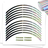 17 inch Rim Silver Holographic Wheel Stickers J03 Rim Skin Decal Strip | For Ducati Panigale 1199 1299 899 959.