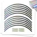 17 inch Rim Chrome Holographic Wheel Stickers J08 Rim Skin Decal Strip | For Honda CBF190R CBF300 CBF650 CBR600RR.
