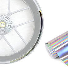 Load image into Gallery viewer, Kawasaki ninja 17&#39;&#39; Rim Chrome Holographic Wheel Stickers J12 Rim Skin Decal Strip | For Kawasaki ZX10R ZX14R ZX6R ZX6RR Ninja.
