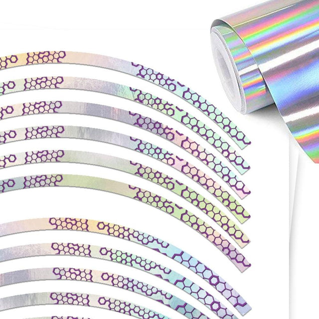 17 inch Rim Rainbow Holographic Wheel Stickers J15 Rim Skin Decal Strip | For Suzuki GSX-S 1000 F 125.