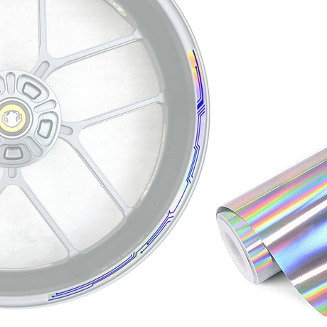 Triumph Daytona 17 inch Rim Chrome Holographic Wheel Stickers J16 Rim Skin Decal Strip | For Triumph Daytona  675 765 1200.