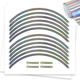17 inch Rim Chrome Holographic Wheel Stickers J20 Rim Skin Decal Strip | For Yamaha YZF R1M R1S R125 Thundercat.