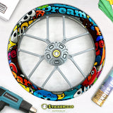 Cute Characters T12 Wheel Decal Stickers Whole Rim | For Ducati Monster 1200 821.