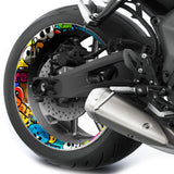 Cute Characters T12 Wheel Decal Stickers Whole Rim | For Ducati Monster 1200 821.
