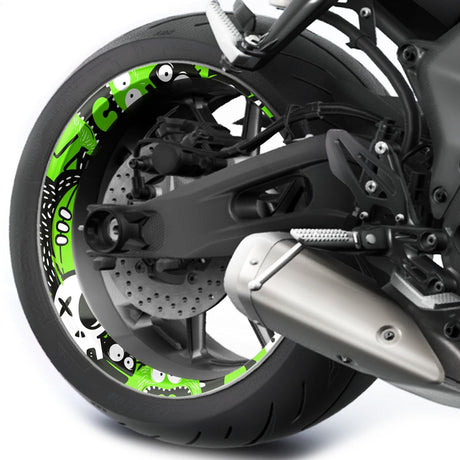 WHAAATT Monster T14 Rim Decal Whole Rim | For Kawasaki Ninja 300 400 650.