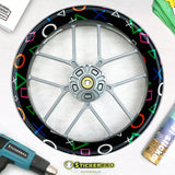 PS Controller Buttons T15 Rim Decal Sticker Whole Rim | For Triumph Street Speed Triple.