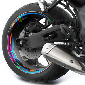 Neon Stripes T16 Wheel Rim Sticker Whole Rim | For Honda CBR1000RR Fireblade CBR.