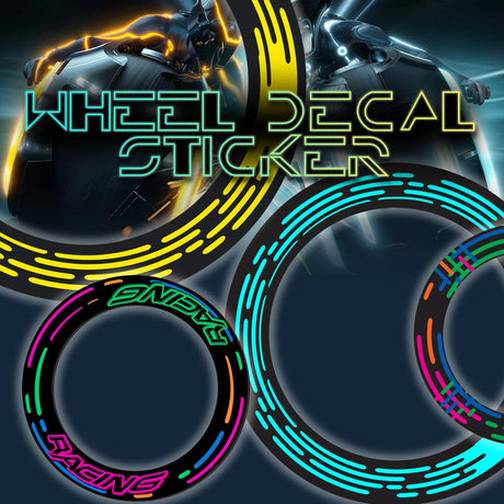 Neon Racing T17 Rim Decal Wheel Stickers Whole Rim | For Suzuki GSX-R 600 750 1000.