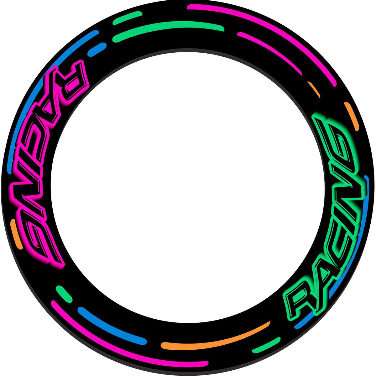 Neon Sticker Rims T17 Neon Racing Whole Rim Decal Wheel Stickers | StickerBao ...