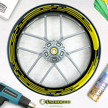 Neon Tron T18 Wheel Rim Sticker Whole Rim | For Aprilia Dorsoduro 750 900 1200.