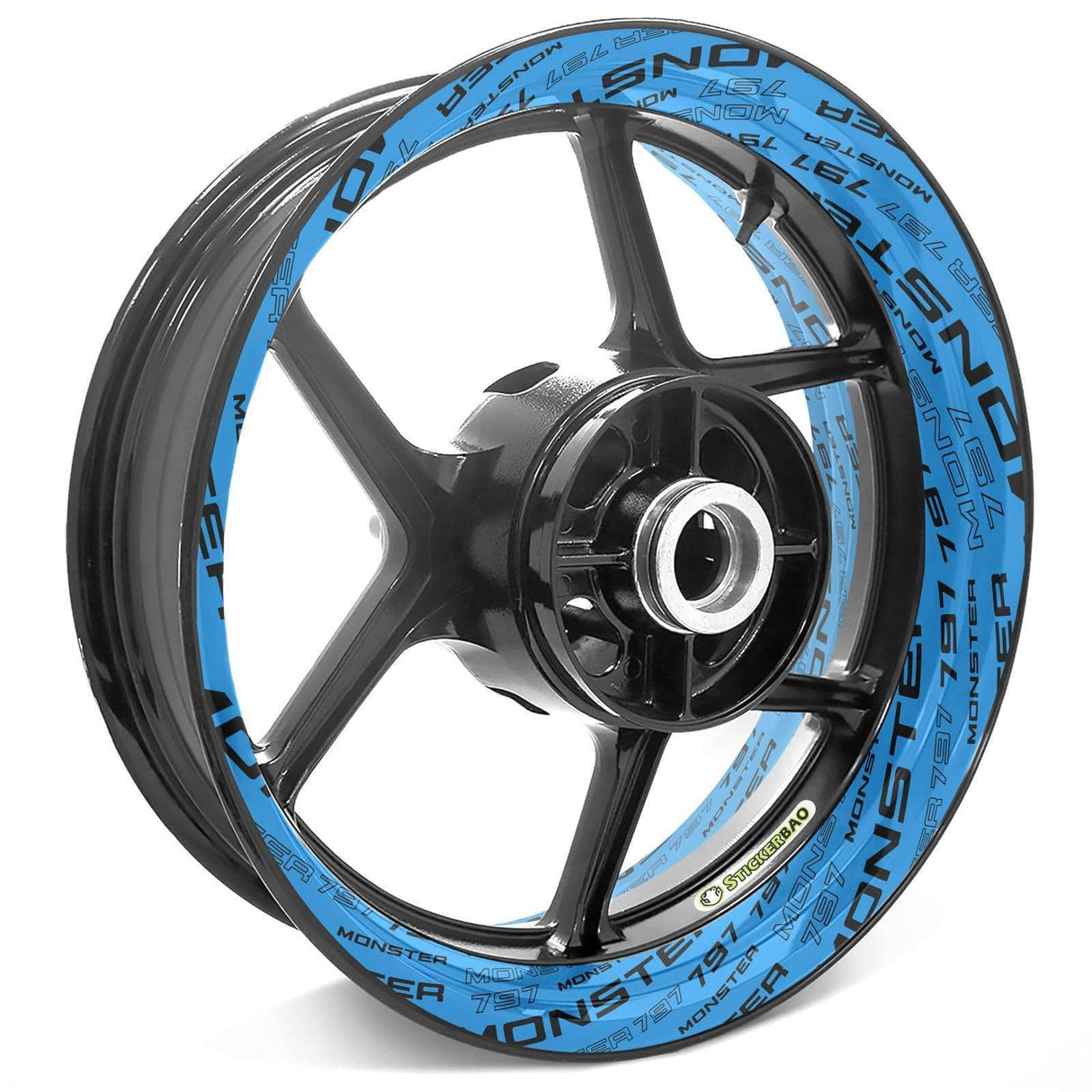 For Ducati Monster 797 Logo 17 inch Rim Wheel Stickers TA001 Whole Rim Decal.