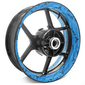 For Yamaha MT-09 MT09 Logo 17'' Rim Wheel Stickers TA001 Whole Rim Decal.