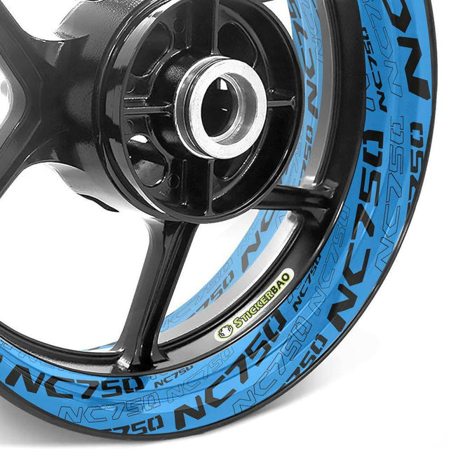 For Honda NC750 Logo 17 inch Rim Wheel Stickers TA001 Whole Rim Decal.
