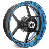 For Kawasaki Ninja H2 Logo 17 inch Rim Wheel Stickers TA001 Whole Rim Decal.