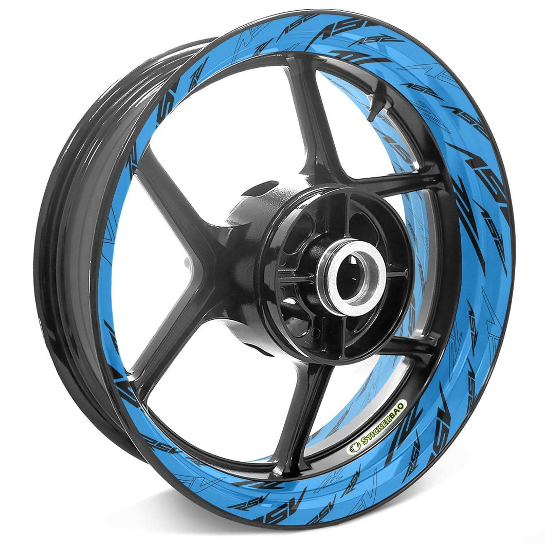 For Aprilia RSV Logo RSV1000R RSV Mille 17'' Rim Wheel Stickers TA001 Whole Rim Decal.