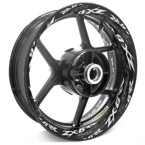 For Kawasaki ZX-6RR Logo 17'' Rim Wheel Stickers TA001 Whole Rim Decal.