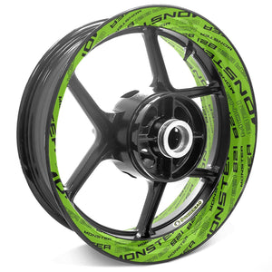 For Ducati Monster 821 Logo 17'' Rim Wheel Stickers TA001 Whole Rim Decal.