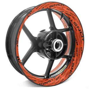 For Ducati Monster 821 Logo 17'' Rim Wheel Stickers TA001 Whole Rim Decal.