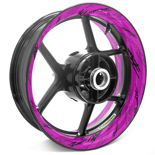 For Suzuki Bandit Logo Bandit 600 1200 150 400 17'' Rim Wheel Stickers TA001 Whole Rim Decal.