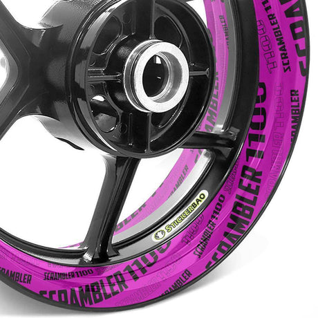 For Ducati Scrambler 1100 Logo 17 inch Rim Wheel Stickers TA001 Whole Rim Decal.