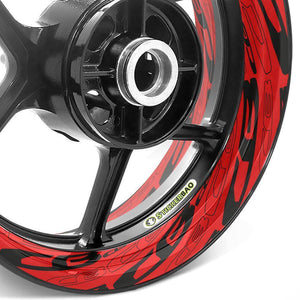 For Honda CB Logo CB600F CB900F 17'' Rim Wheel Stickers TA001 Whole Rim Decal.