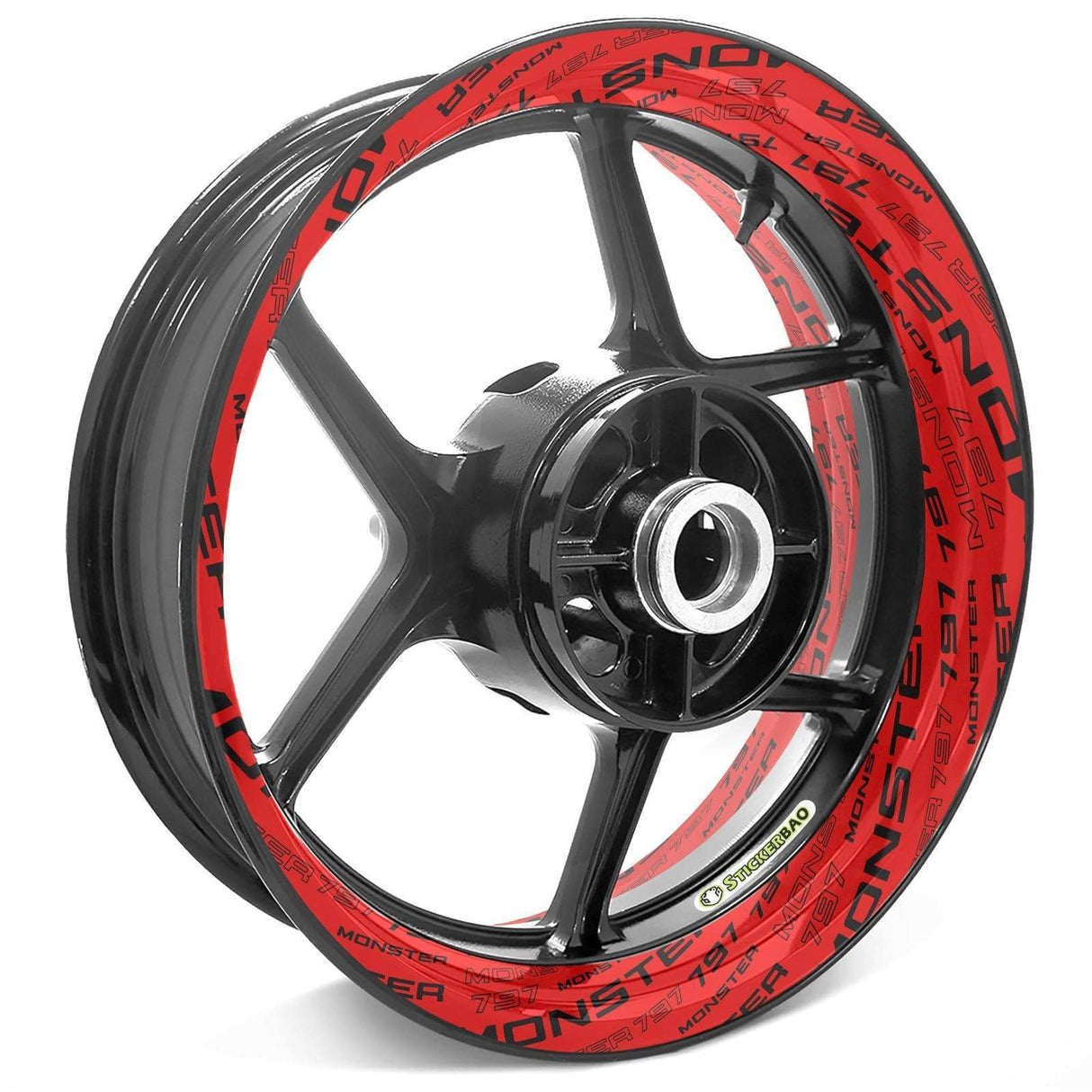 For Ducati Monster 797 Logo 17 inch Rim Wheel Stickers TA001 Whole Rim Decal.