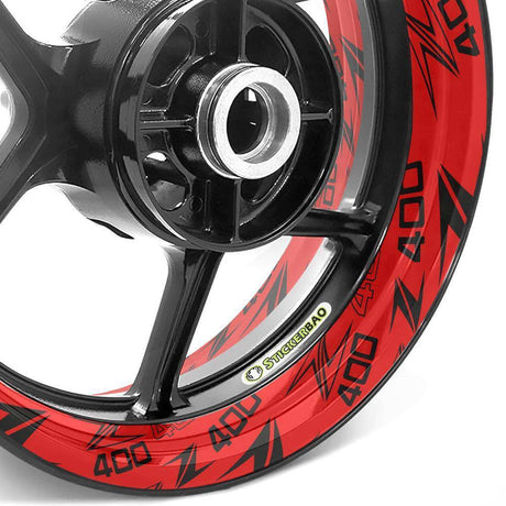 For Kawasaki Z400 Logo 17 inch Rim Wheel Stickers TA001 Whole Rim Decal.