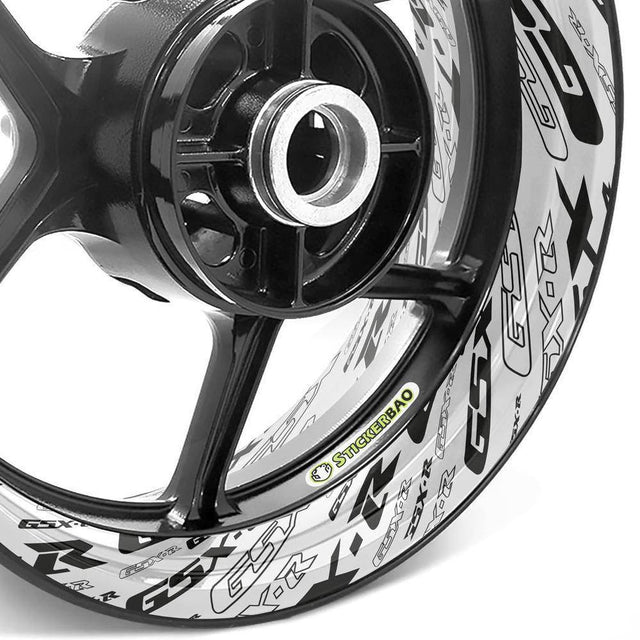 For Suzuki GSX-R Logo GSX-R 750 1000 17 inch Rim Wheel Stickers TA001 Whole Rim Decal.