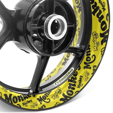 For Honda Monkey Logo Z125M 12 inch  Rim Wheel Stickers TA001 Whole Rim Decal.